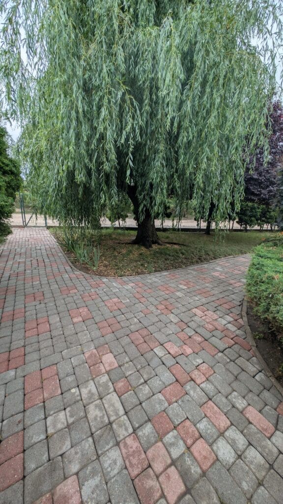 efekty mycia kostki brukowej ciśnieniową myjką